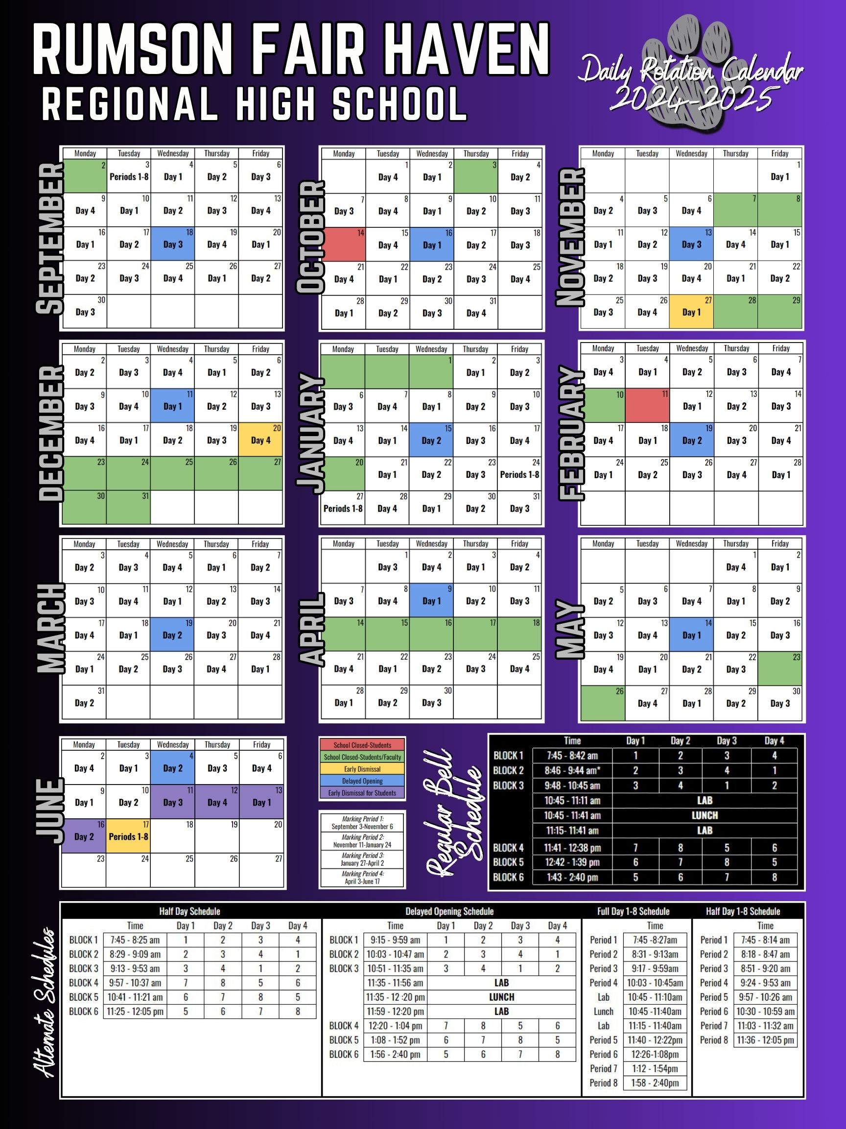 Daily Rotational Calendar